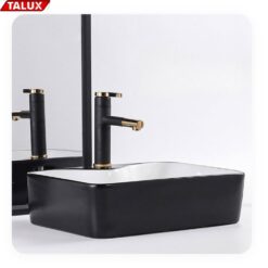 Alternative view of LAVABO ĐẶT BÀN SỨ CERAMIC MÀU XÁM LA-08Đ