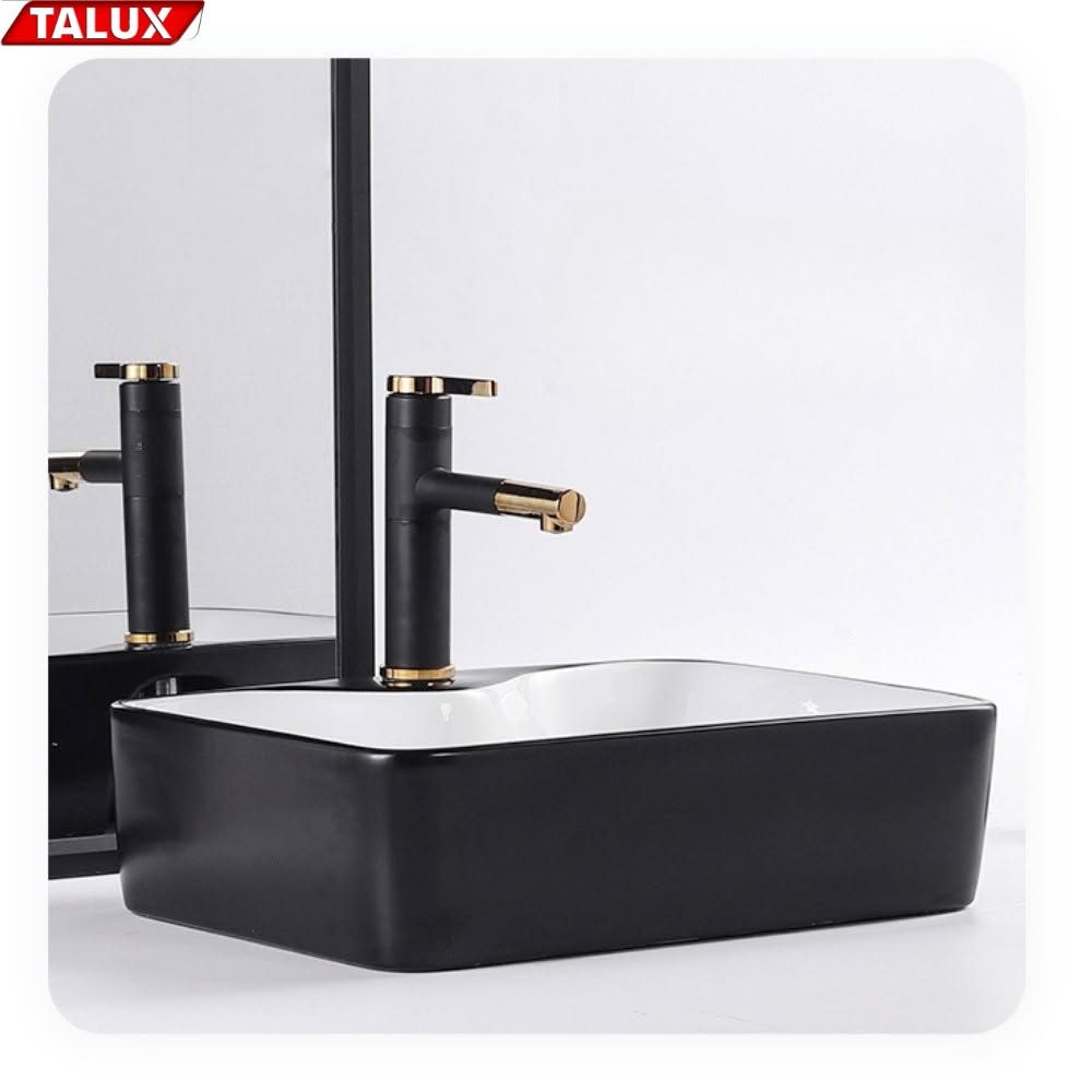 LAVABO ĐẶT BÀN SỨ CERAMIC MÀU XÁM LA-08Đ - Ảnh 2