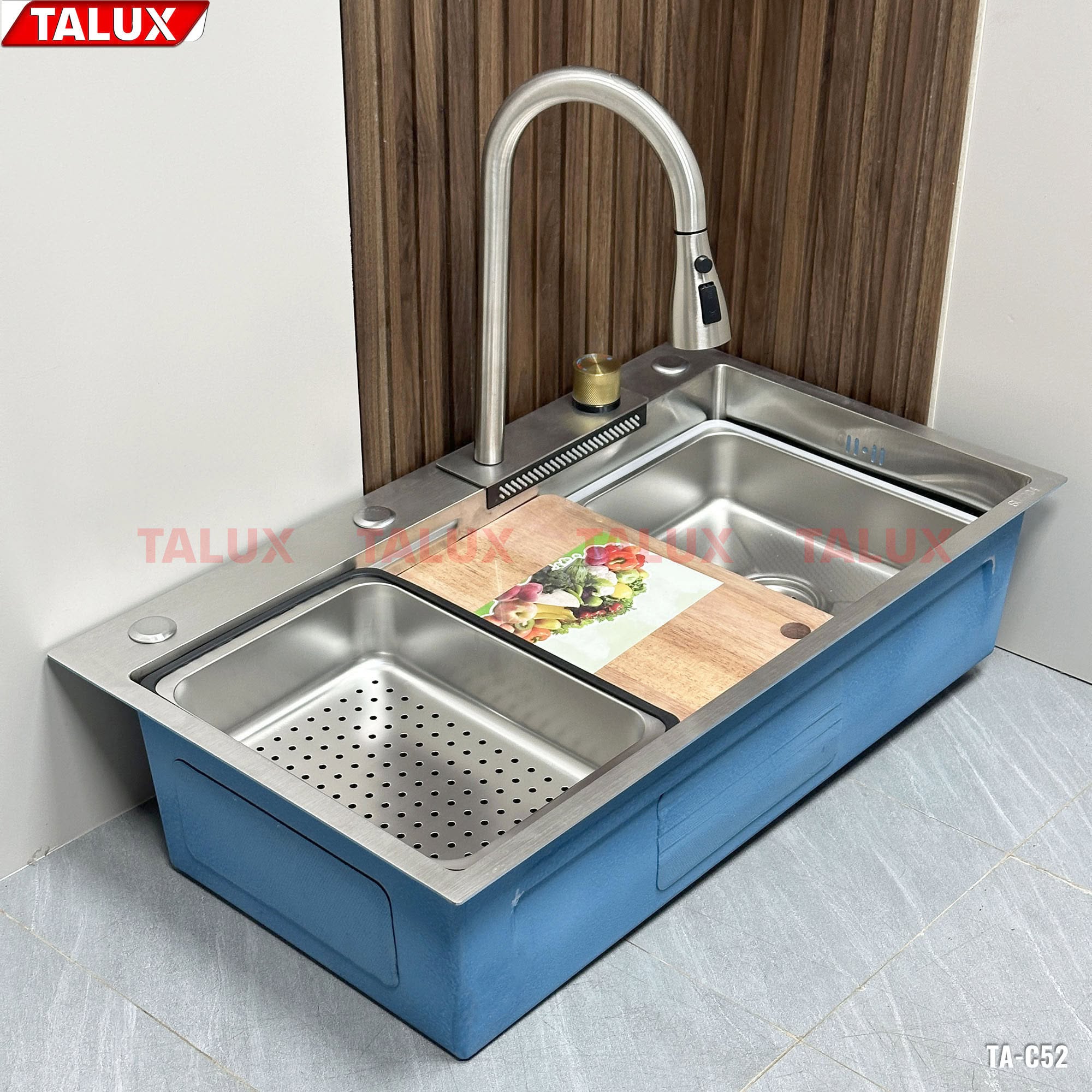 Chậu Rửa Chén 1 Hộc Đa Năng Inox 304 Cao Cấp CR-C52