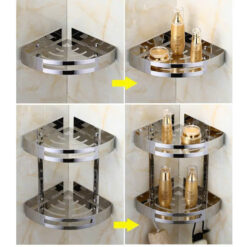 KỆ GÓC NHÀ TẮM INOX SUS304 CAO CẤP