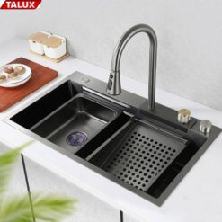 CR-C51 – CHẬU RỬA CHÉN 1 HỘC VÒI DÂY RÚT